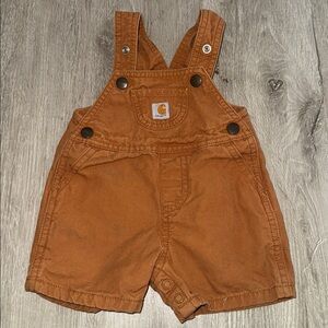 Carhartt Rusty Tan Overall Short. Sz 6mo